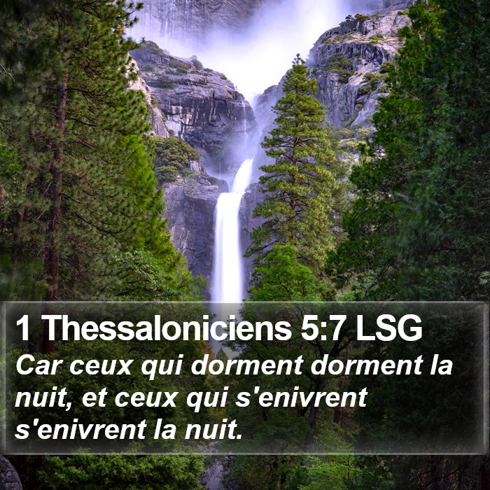 1 Thessaloniciens 5:7 LSG Bible Study