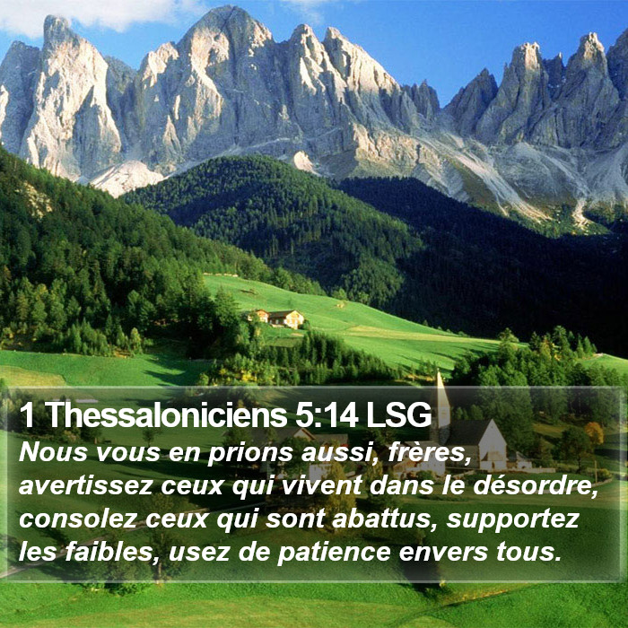 1 Thessaloniciens 5:14 LSG Bible Study