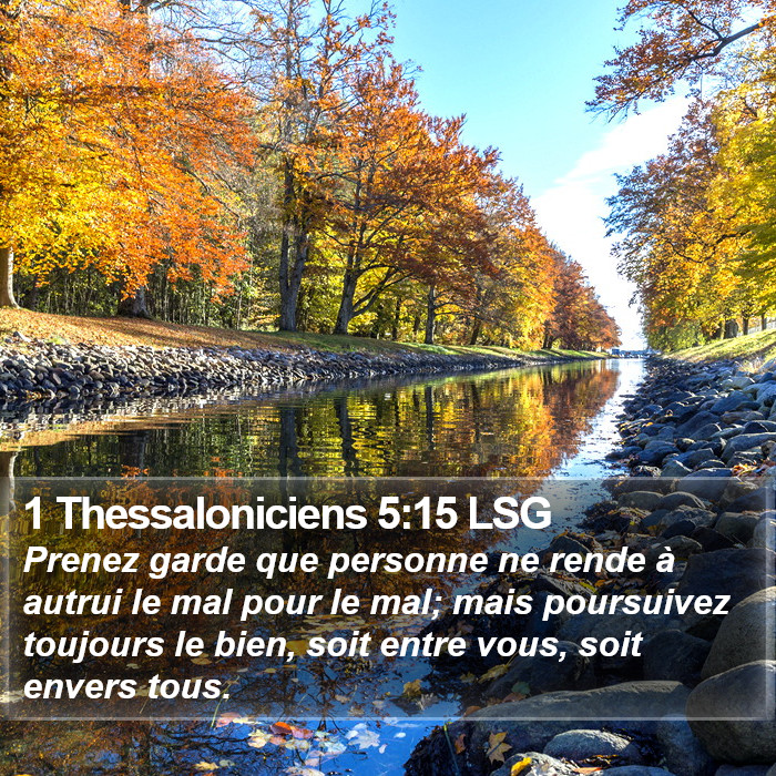 1 Thessaloniciens 5:15 LSG Bible Study