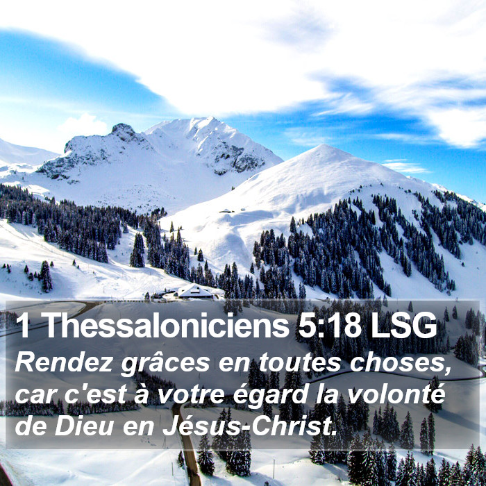 1 Thessaloniciens 5:18 LSG Bible Study