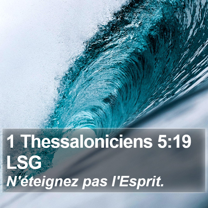 1 Thessaloniciens 5:19 LSG Bible Study