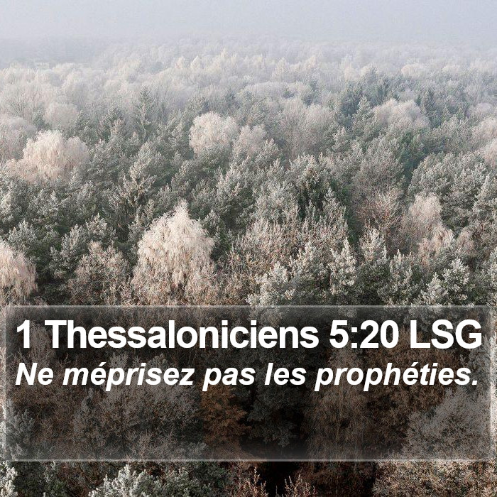 1 Thessaloniciens 5:20 LSG Bible Study