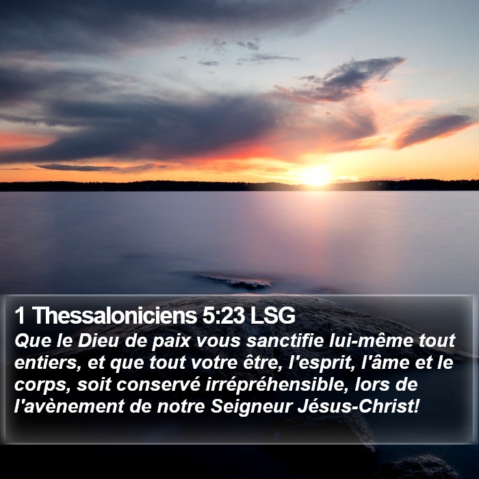 1 Thessaloniciens 5:23 LSG Bible Study