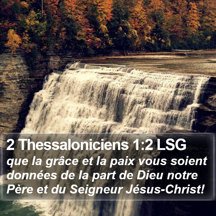 2 Thessaloniciens 1:2 LSG Bible Study