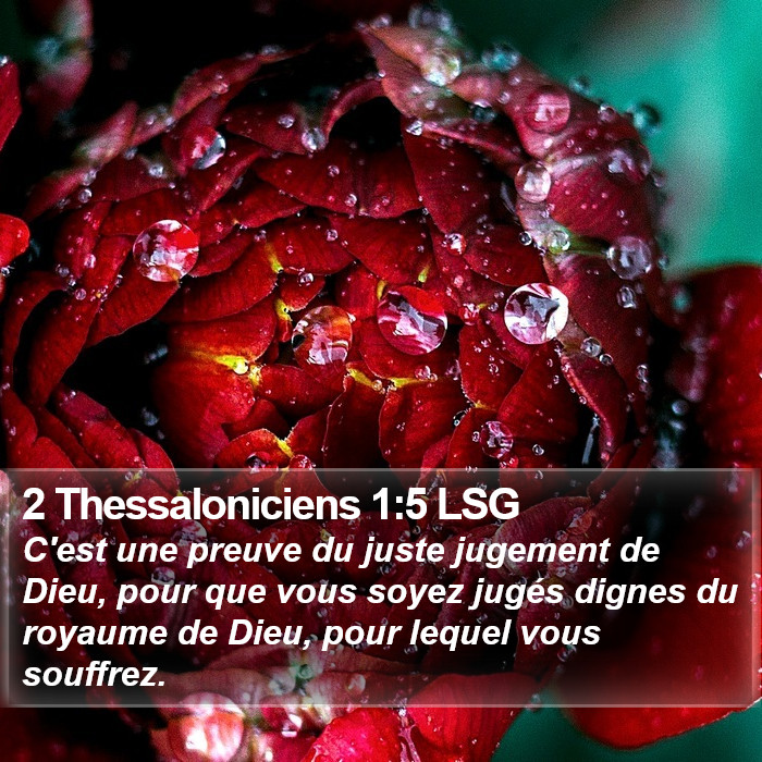 2 Thessaloniciens 1:5 LSG Bible Study