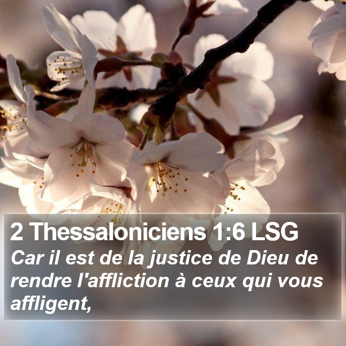 2 Thessaloniciens 1:6 LSG Bible Study