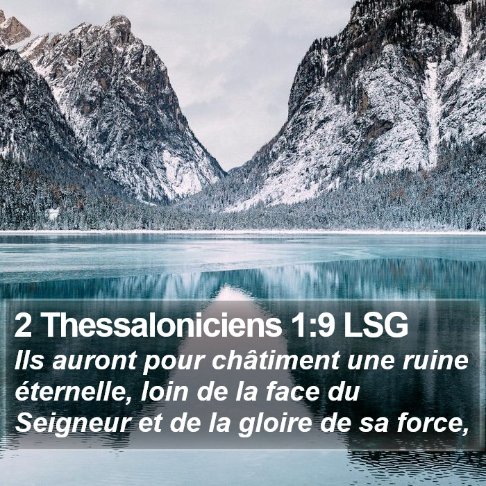 2 Thessaloniciens 1:9 LSG Bible Study