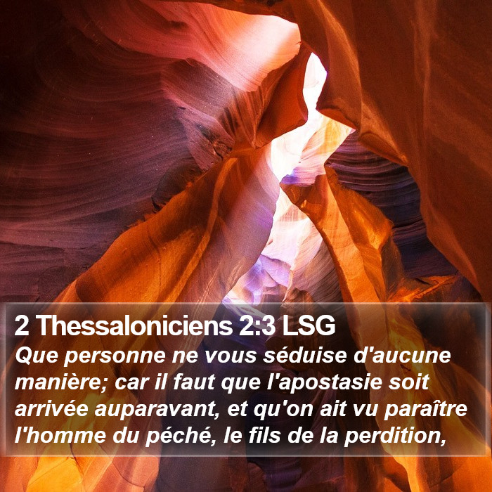 2 Thessaloniciens 2:3 LSG Bible Study