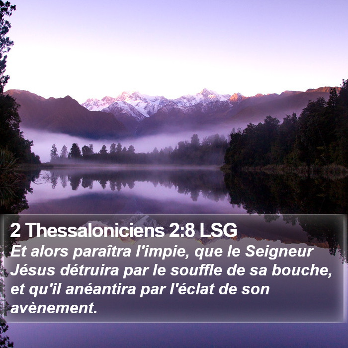 2 Thessaloniciens 2:8 LSG Bible Study