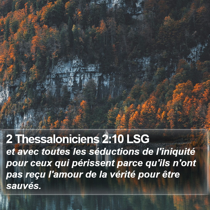 2 Thessaloniciens 2:10 LSG Bible Study