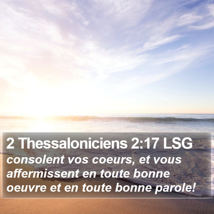 2 Thessaloniciens 2:17 LSG Bible Study