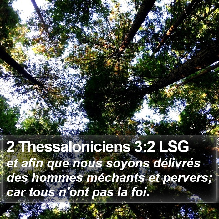 2 Thessaloniciens 3:2 LSG Bible Study