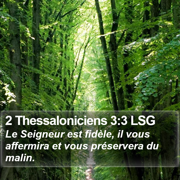 2 Thessaloniciens 3:3 LSG Bible Study