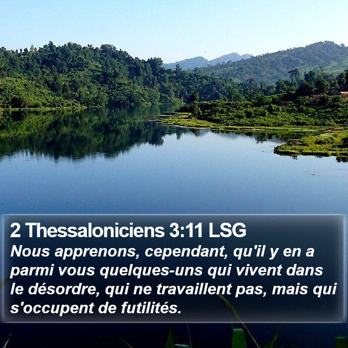 2 Thessaloniciens 3:11 LSG Bible Study