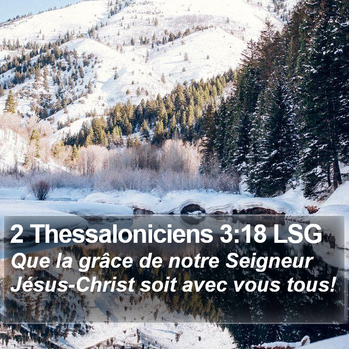 2 Thessaloniciens 3:18 LSG Bible Study