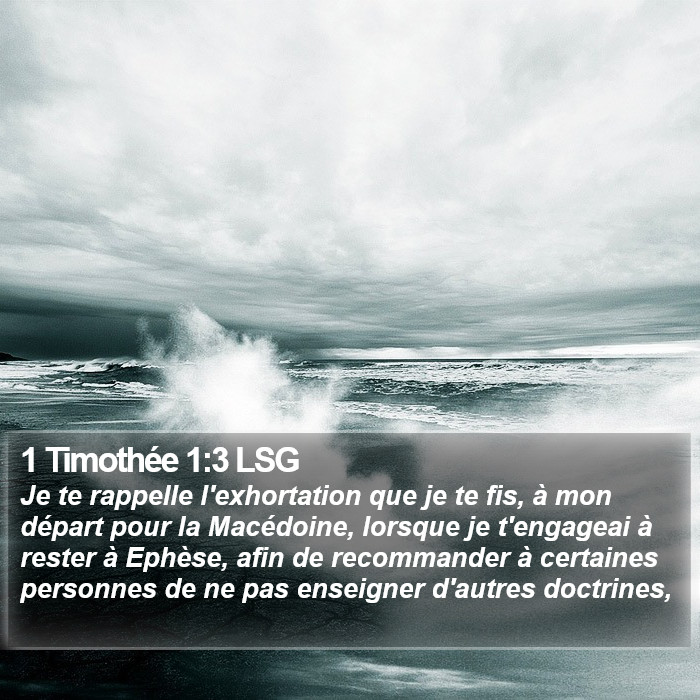 1 Timothée 1:3 LSG Bible Study