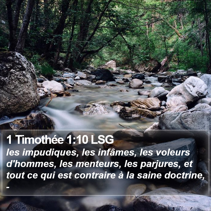 1 Timothée 1:10 LSG Bible Study