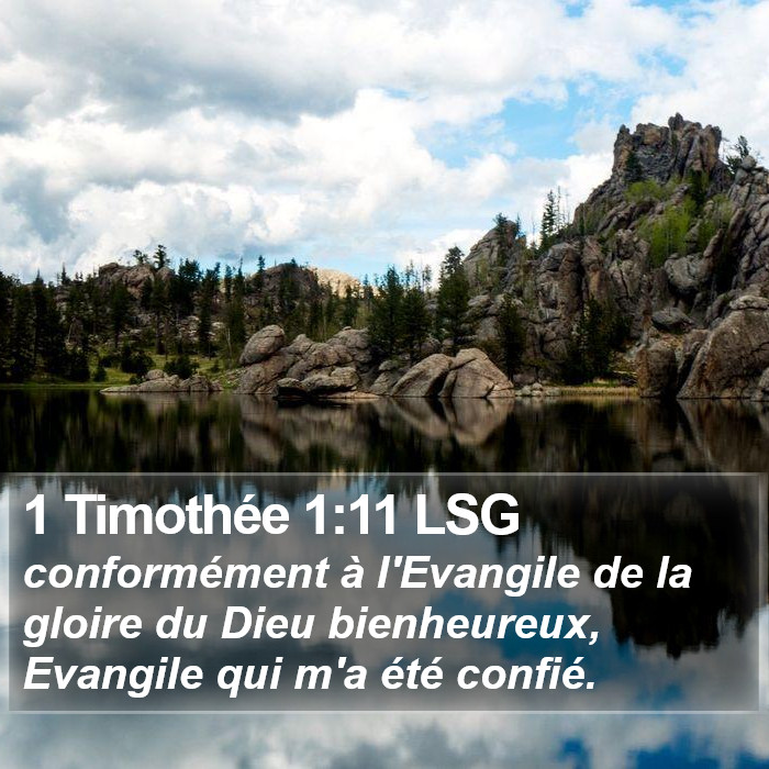 1 Timothée 1:11 LSG Bible Study