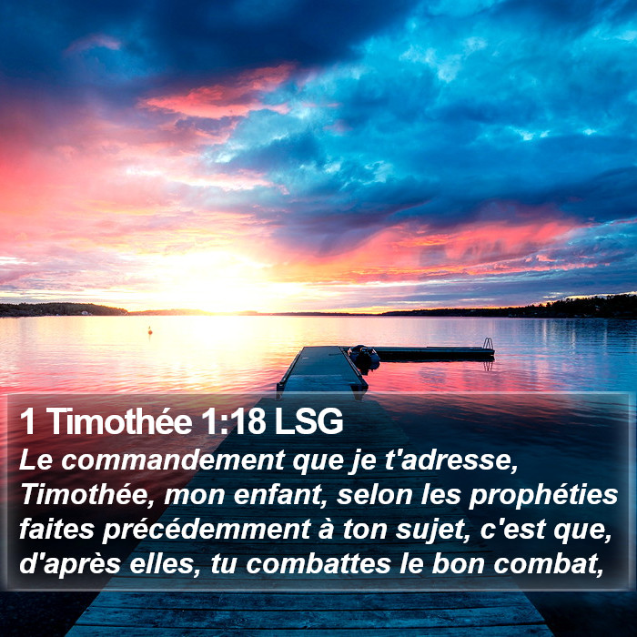 1 Timothée 1:18 LSG Bible Study