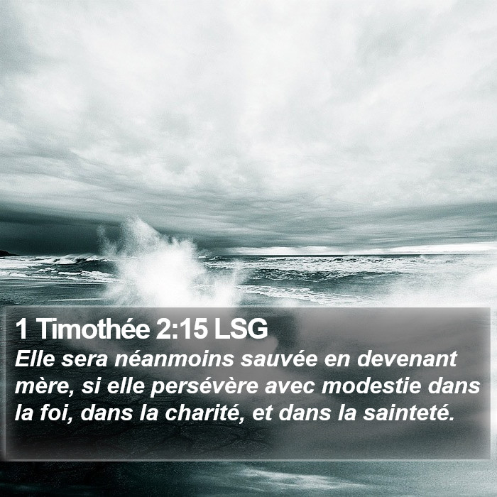 1 Timothée 2:15 LSG Bible Study
