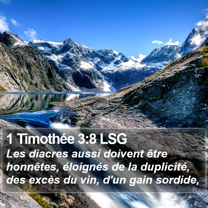 1 Timothée 3:8 LSG Bible Study