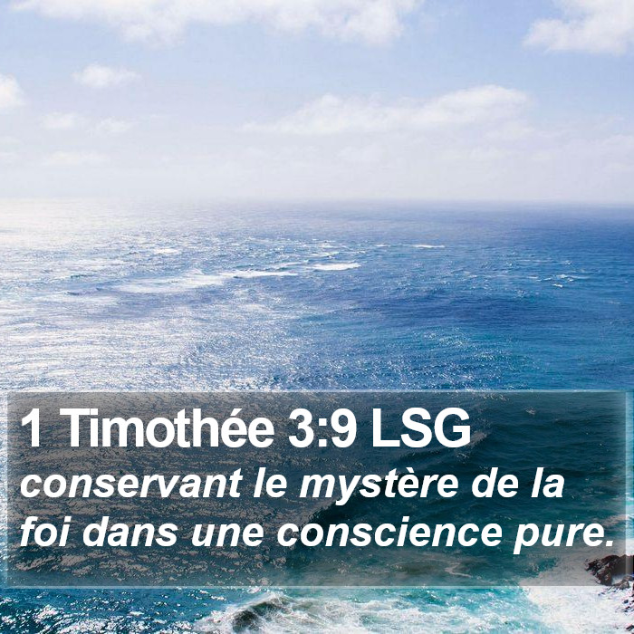1 Timothée 3:9 LSG Bible Study