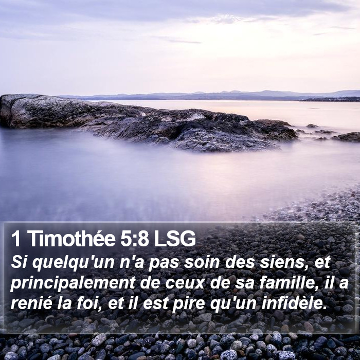 1 Timothée 5:8 LSG Bible Study