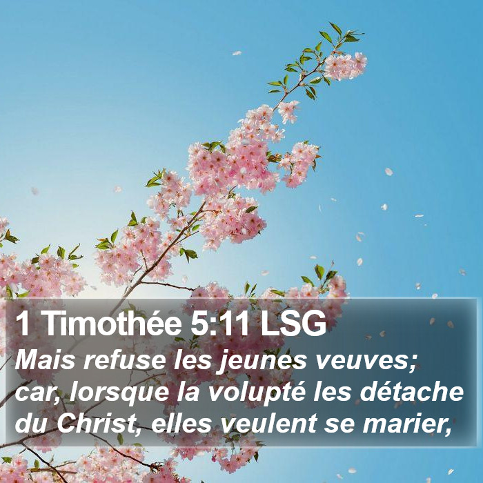 1 Timothée 5:11 LSG Bible Study