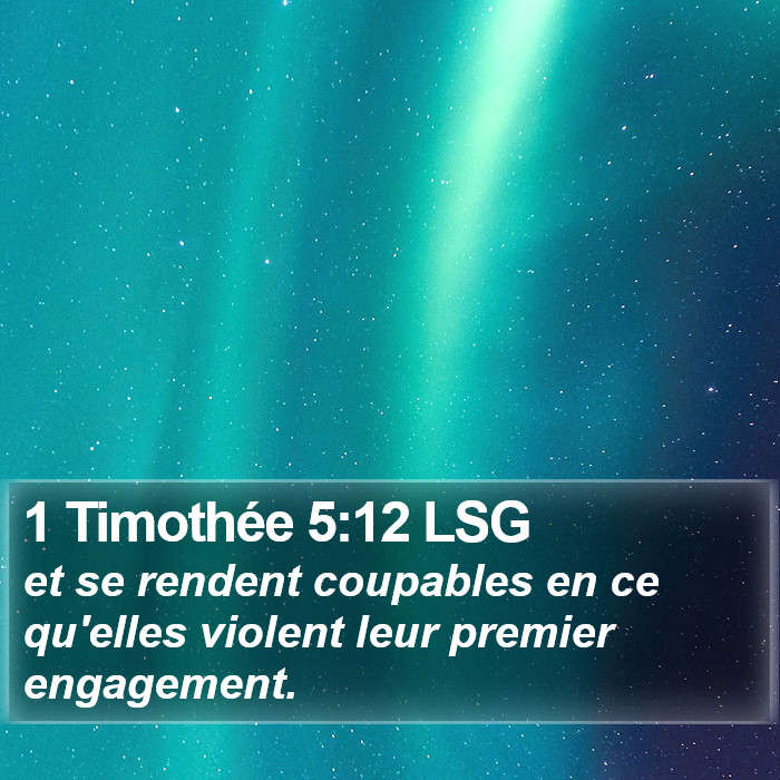 1 Timothée 5:12 LSG Bible Study