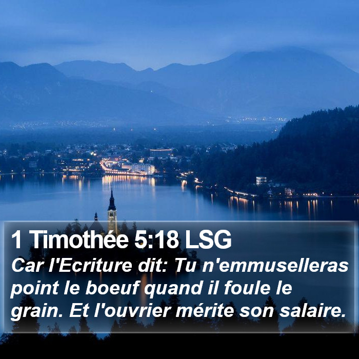 1 Timothée 5:18 LSG Bible Study