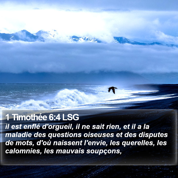 1 Timothée 6:4 LSG Bible Study