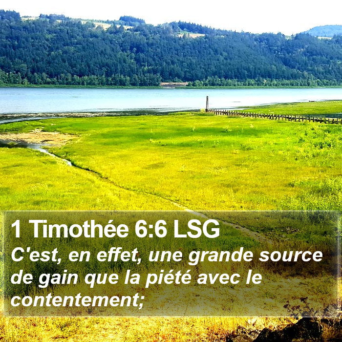 1 Timothée 6:6 LSG Bible Study