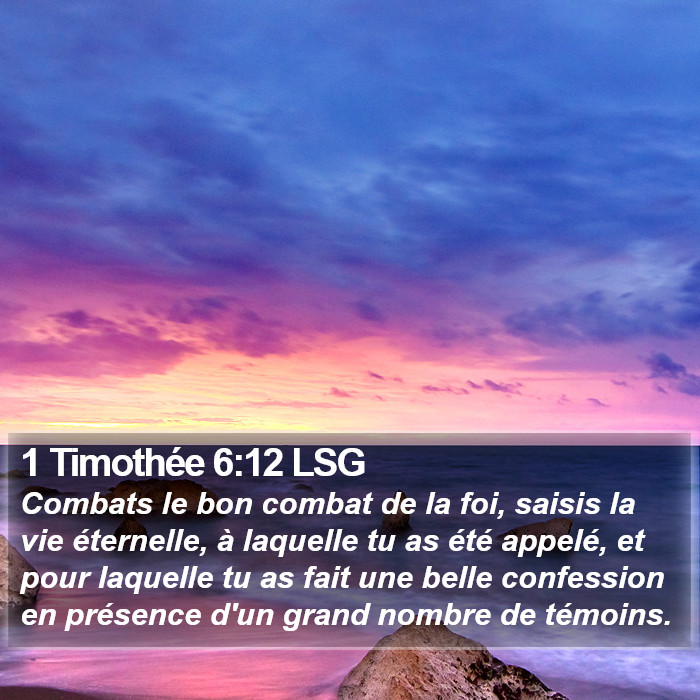 1 Timothée 6:12 LSG Bible Study