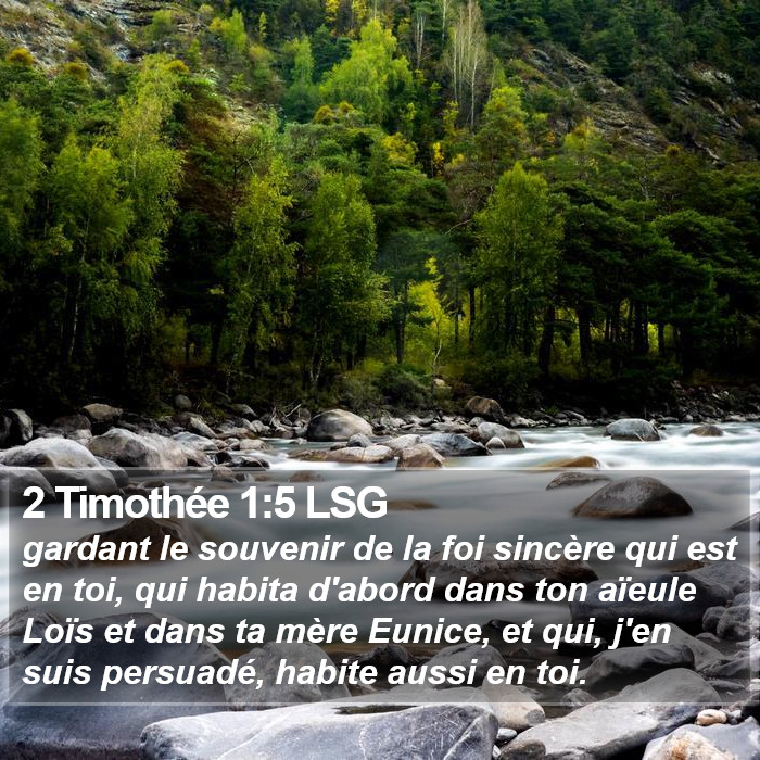 2 Timothée 1:5 LSG Bible Study