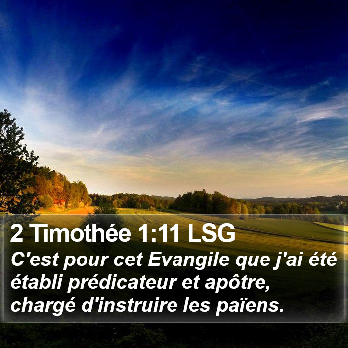 2 Timothée 1:11 LSG Bible Study