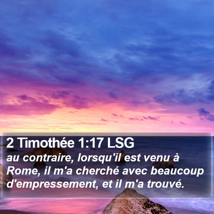 2 Timothée 1:17 LSG Bible Study