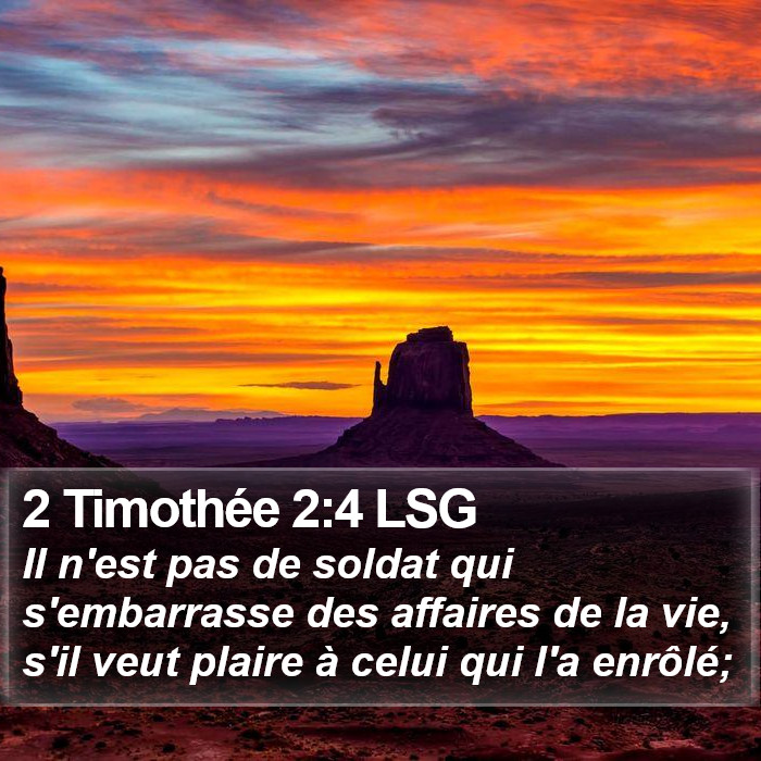 2 Timothée 2:4 LSG Bible Study