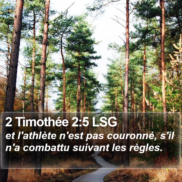 2 Timothée 2:5 LSG Bible Study