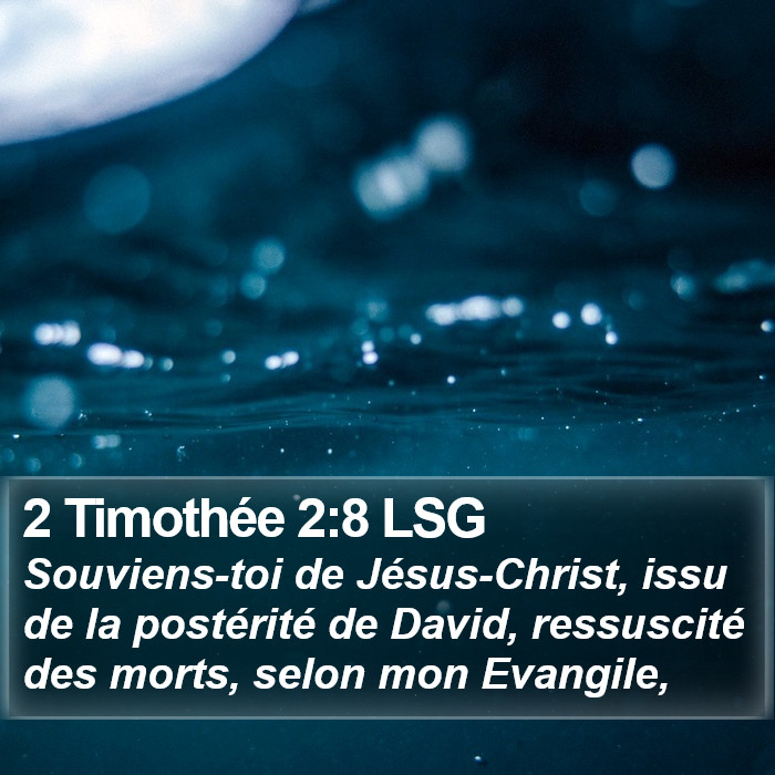2 Timothée 2:8 LSG Bible Study