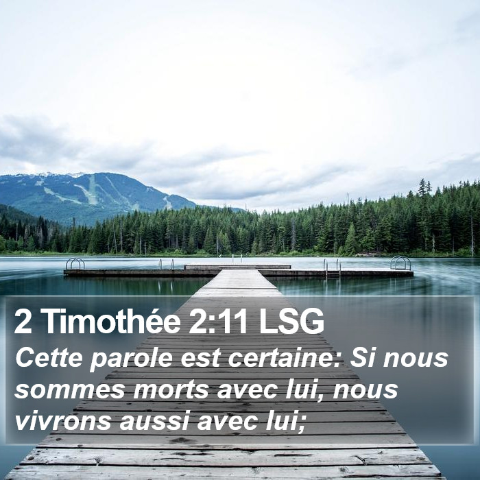2 Timothée 2:11 LSG Bible Study