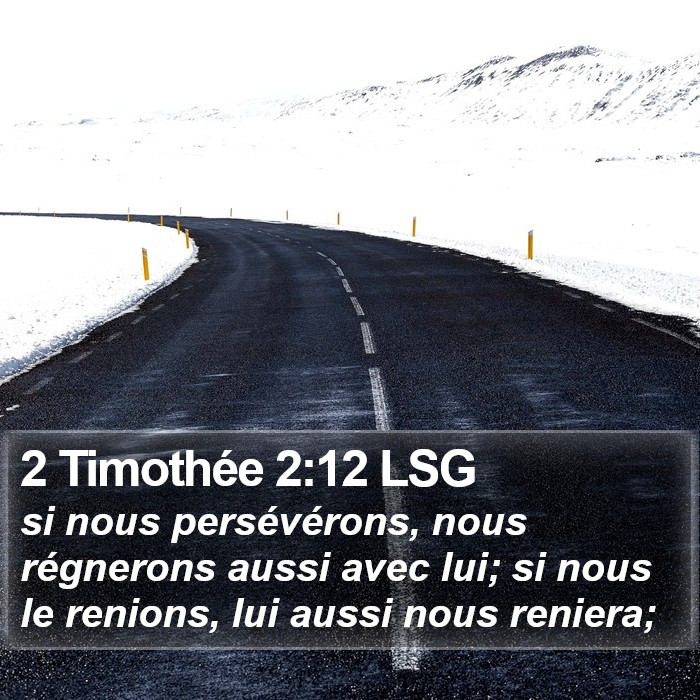 2 Timothée 2:12 LSG Bible Study