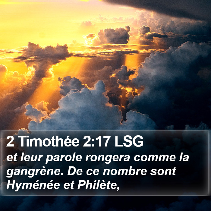 2 Timothée 2:17 LSG Bible Study
