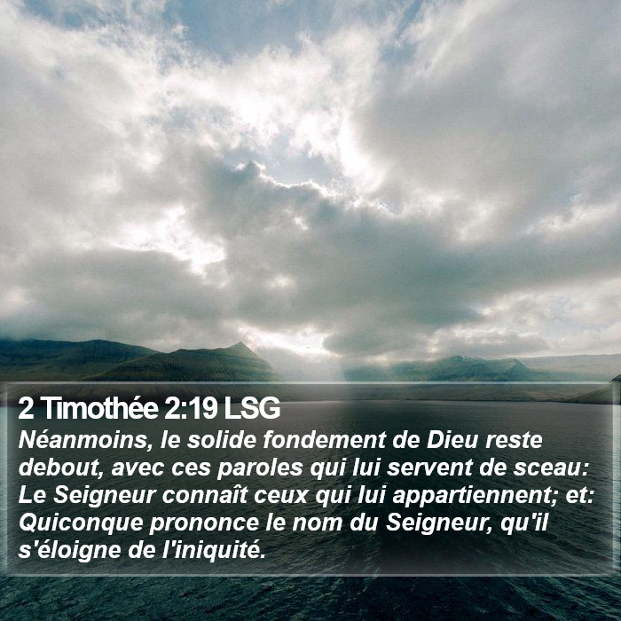 2 Timothée 2:19 LSG Bible Study