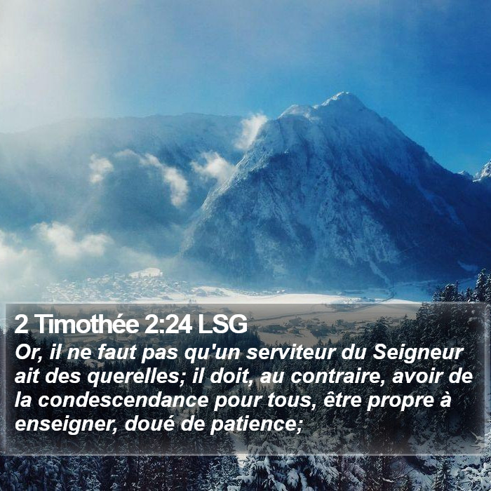 2 Timothée 2:24 LSG Bible Study