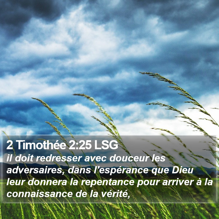 2 Timothée 2:25 LSG Bible Study