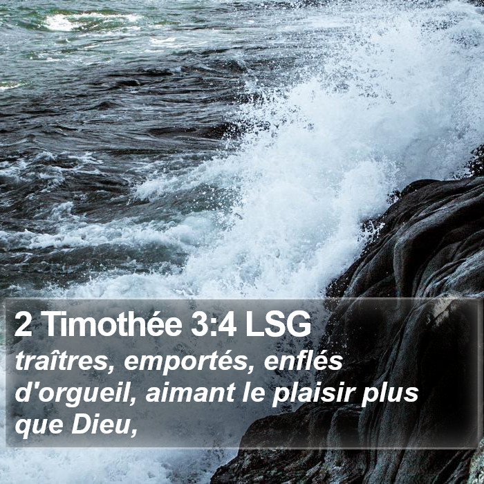 2 Timothée 3:4 LSG Bible Study