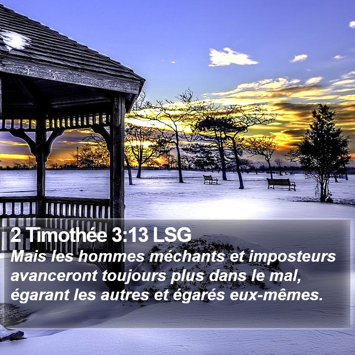 2 Timothée 3:13 LSG Bible Study