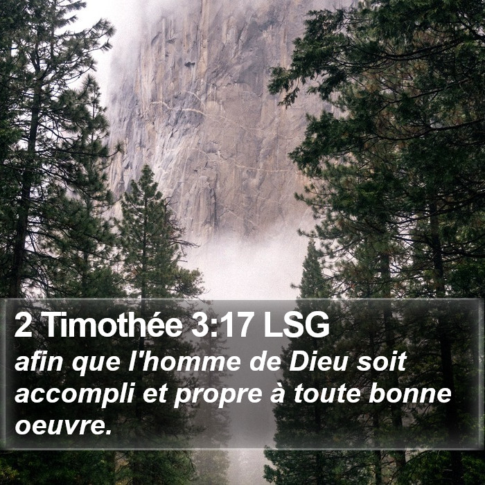 2 Timothée 3:17 LSG Bible Study