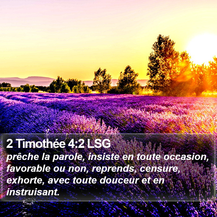 2 Timothée 4:2 LSG Bible Study