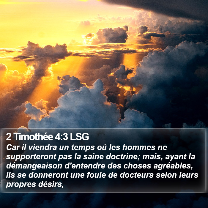 2 Timothée 4:3 LSG Bible Study